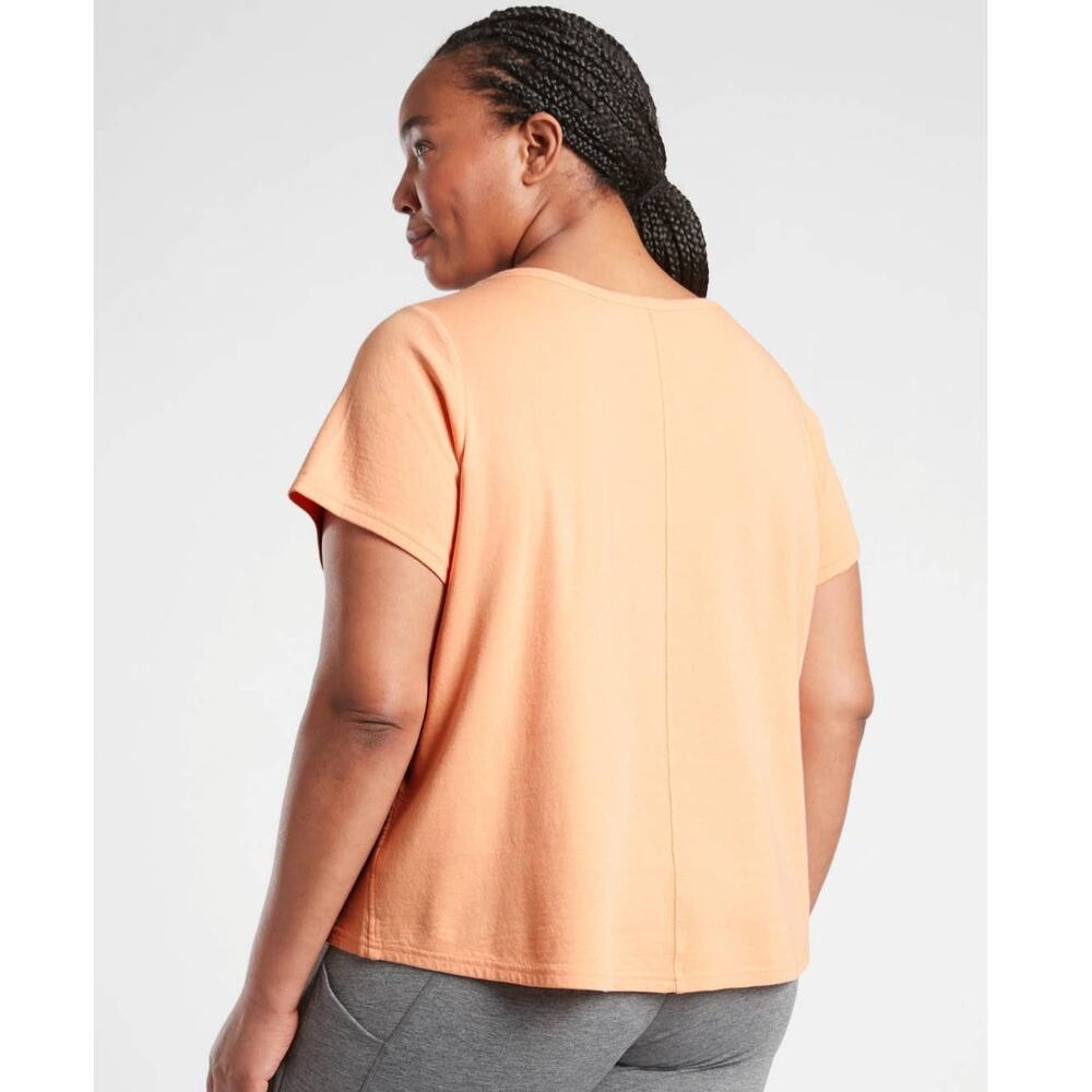 NWT Athleta Sundown Boatneck Tee - 2X / XXL - warm sunset orange - 2X / XXL - Picture 2 of 6
